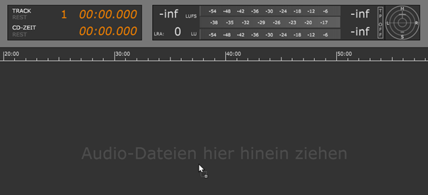 Import via Drag and Drop im Projektfenster